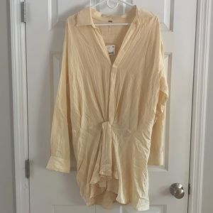 Free People Tara Twist Long Sleeve Mini Dress. Size Medium.